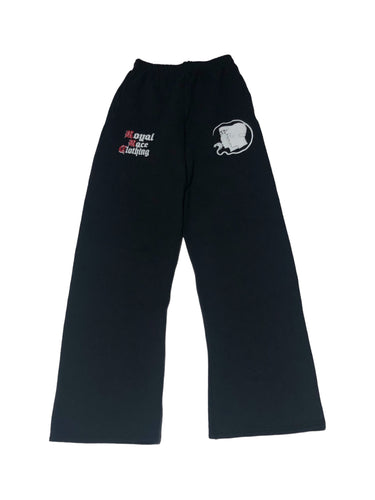 2023 black Open Bottom Sweatpants